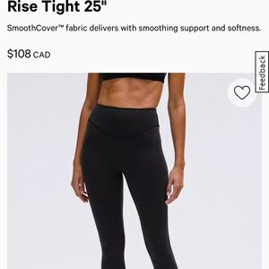 Lululemon Wunder Under 25” Sz 16